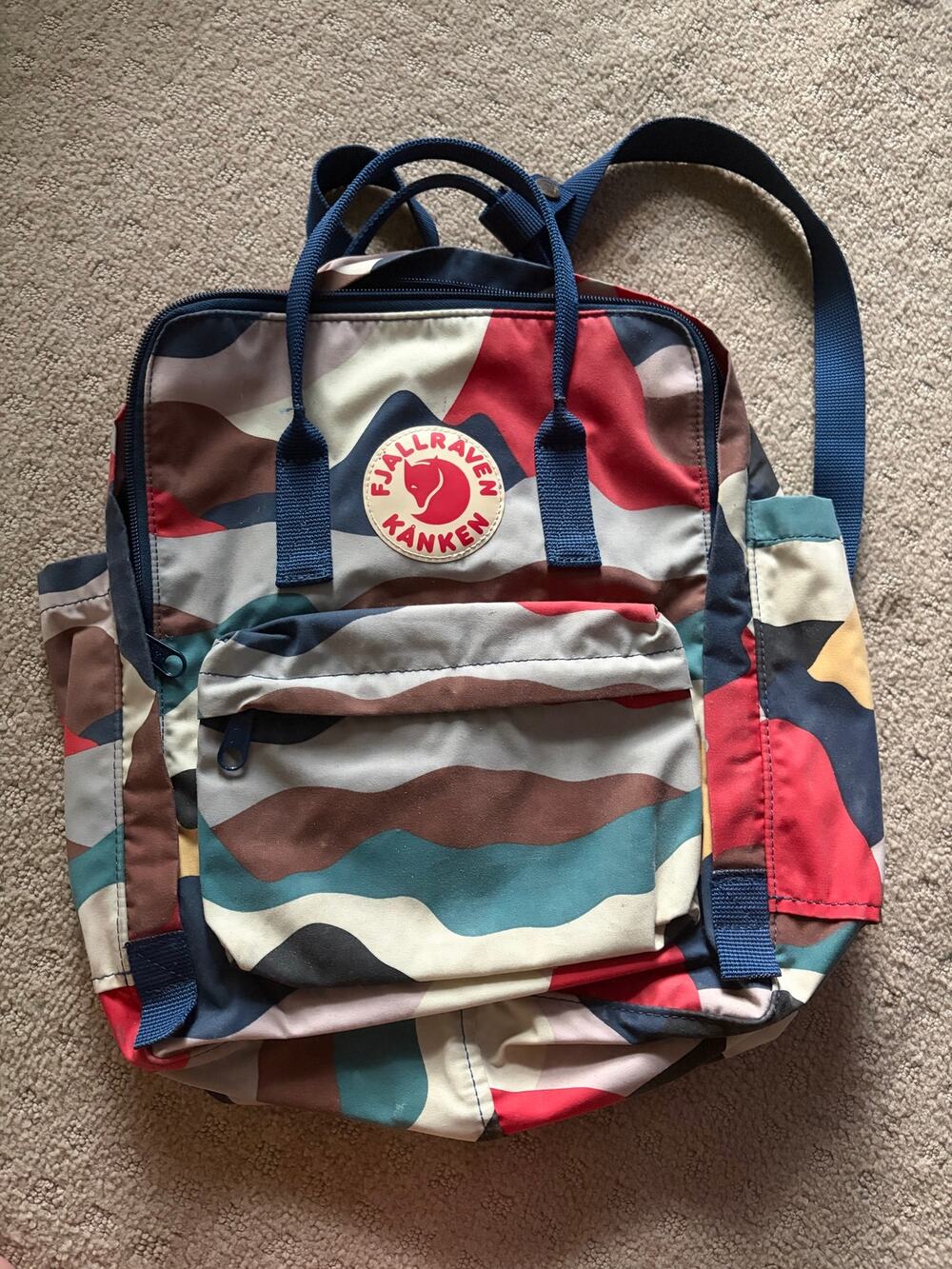 Fjallraven abstract colorful camo art backpack